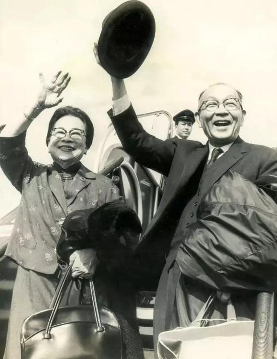 ▲1966年的林语堂廖翠凤夫妇
