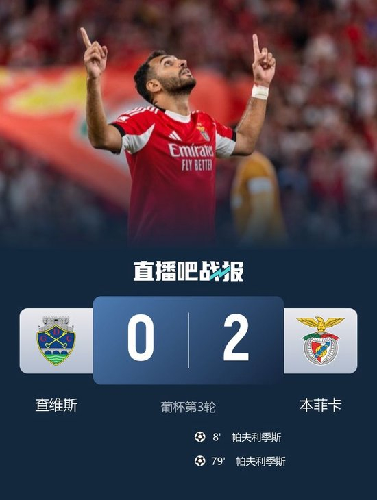 葡杯-本菲卡2-0查维斯晋级 帕夫利季斯世界波+双响苏达科夫献助攻