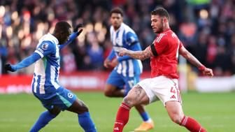 英超-布莱顿2-0诺丁汉森林 德屈佩、齐马斯破门维尔贝克助攻