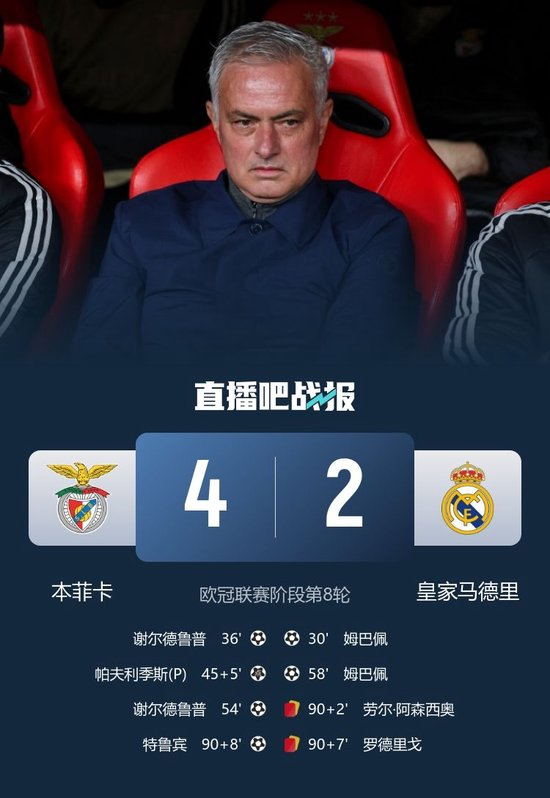 皇马2-4本菲卡排第9无缘直通 本菲卡第24极限晋级 门将特鲁宾绝杀