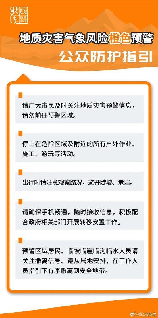 北京全市暴雨橙色预警、5区红色预警!国家防总派工作组分赴北京、河北
