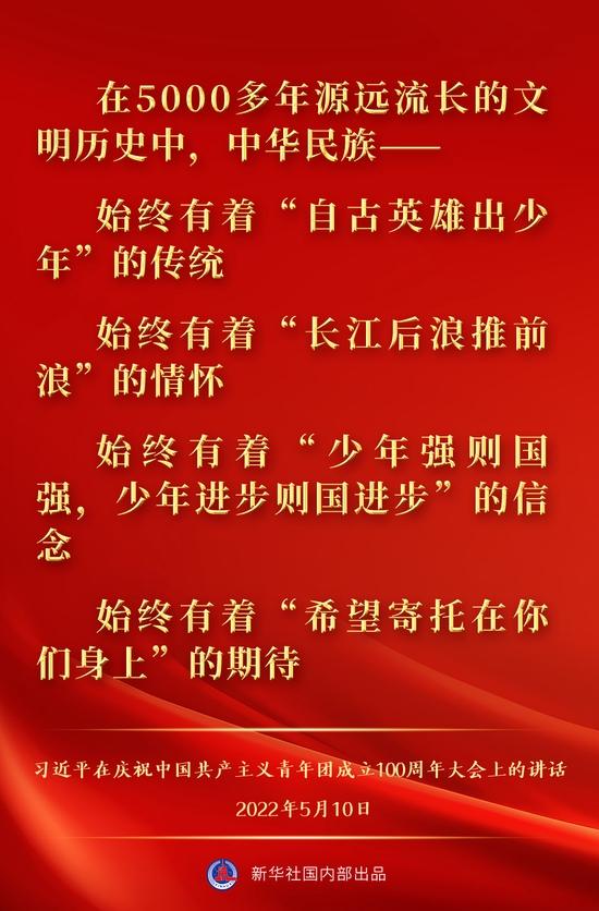 金句来了！习近平在庆祝中国共产主义青年团成立100周年大会上的讲话