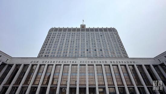 △俄罗斯联邦政府大厦。(总台央视记者范一鸣拍摄)