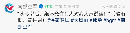 南部空军：“从今以后，绝不允许有人对我大声说话”