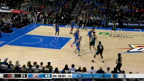 雷霆轻取开拓者迎9连胜！杨瀚森8分4板3助 SGA三节打卡37+5+7