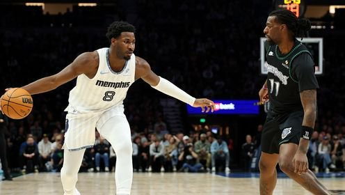 灰熊力克森林狼 华子&莫兰特缺阵 JJJ28+12 戈贝尔16+16