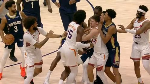 太阳赛季三杀鹈鹕！马威老六互殴遭驱逐 布克20分 锡安22分