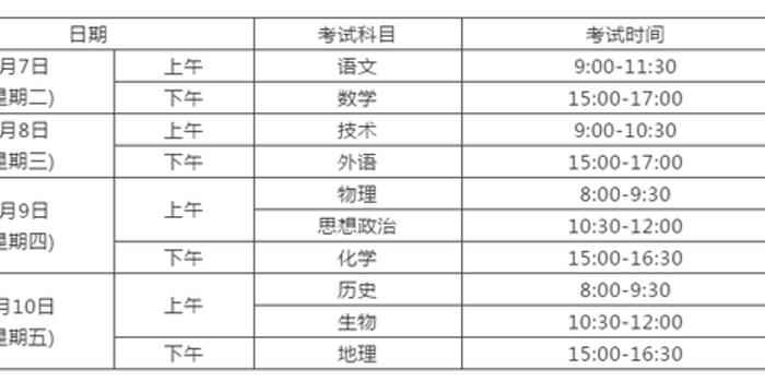 浙江高考及选考时间安排出炉!