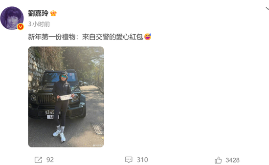 刘嘉玲晒罚单!网友吵翻……