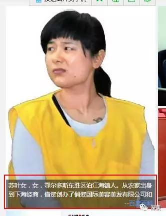 (晚9时许截图,“苏叶女”百度照片中,仍贴着吴英的照片,下面标注的还是苏叶女的简介)