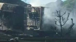 河北油罐车爆炸现场