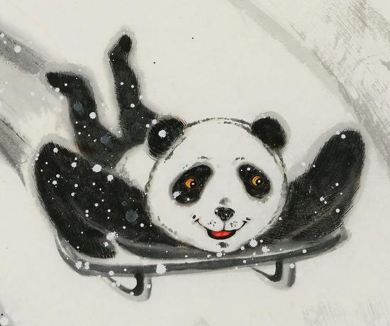 《冰雪国宝万里图》局部