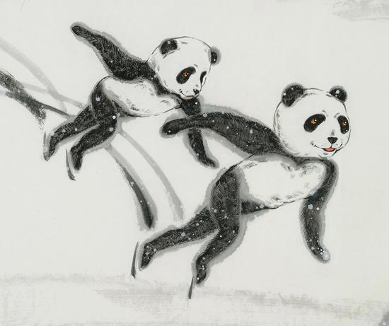 《冰雪国宝万里图》局部