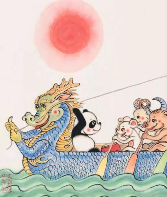 《同舟共济》局部