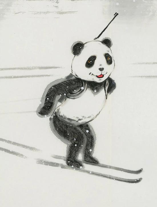 《冰雪国宝万里图》局部