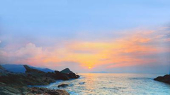 落日余晖下的宜居小镇