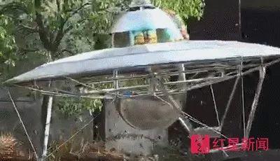 ▲舒满胜造的“飞碟” 受访者提供视频截图