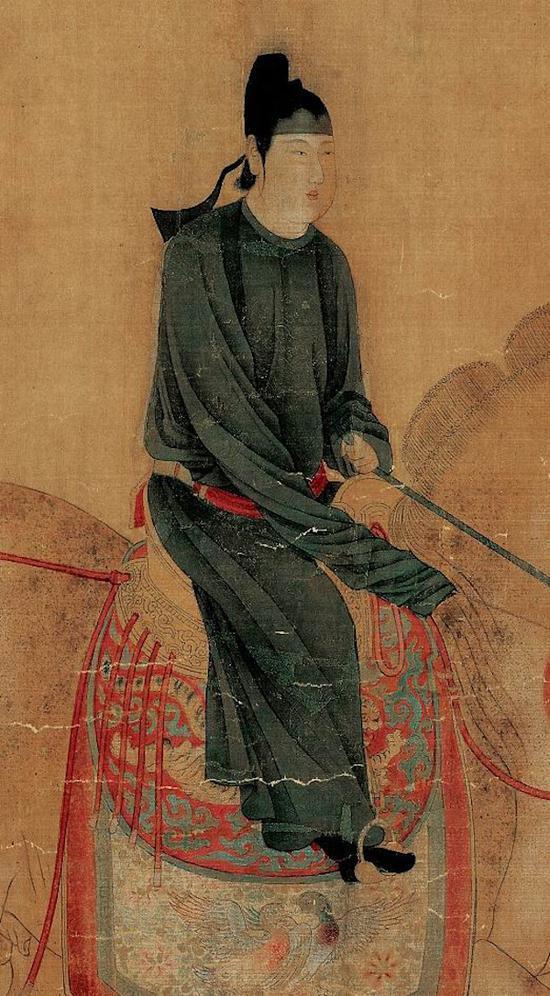 《虢国夫人游春图》(宋摹本)中的男装骑手