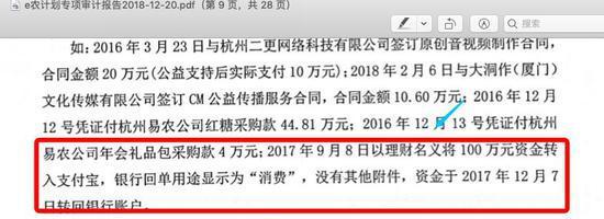 △ e农计划邓飞离任专项审计报告截图