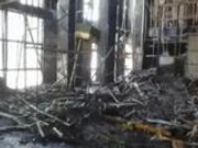 天津城市大厦发生火灾 火场内部拍摄画面