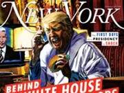 特朗普上台一周年 全球杂志如何用封面调侃