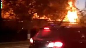 物流园火光冲天