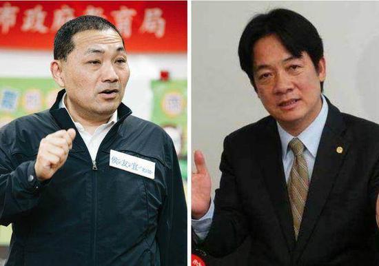 新北副市长侯友宜(左)、行政院长赖清德(右)。(图片来源:台湾《中国时报》)