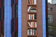 重庆一建筑外墙建成巨型“书架”