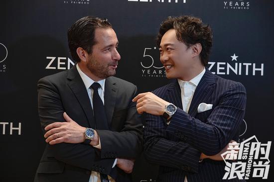 真力时首席执行官Julien Tornare先生和真力时全球代言人陈奕迅