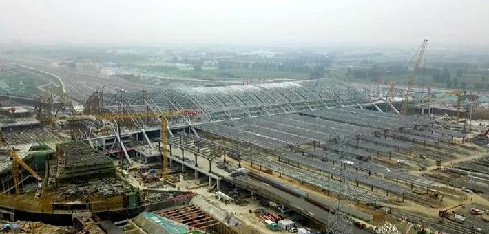 飞吧山东丨济南东站施工新进展