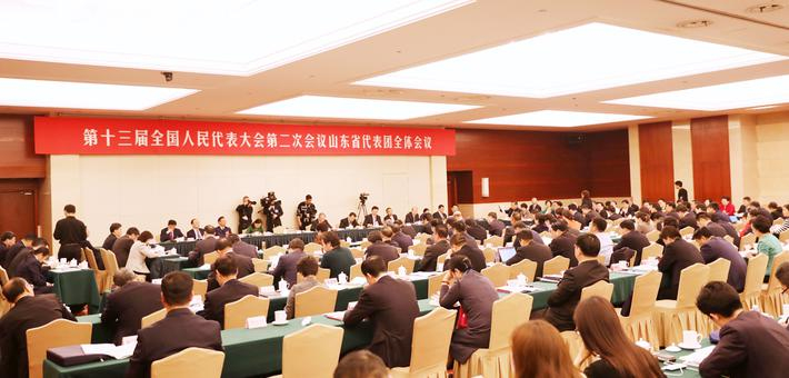 山东代表团举行全体会议