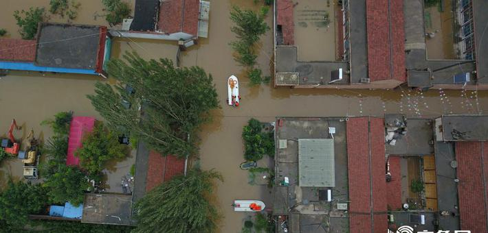 章丘相公镇皋西村等多个村被淹