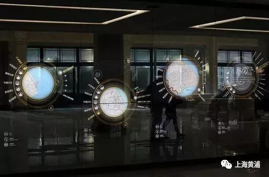 ▲一层的互动墙展开上海简史