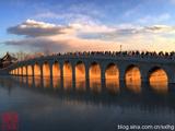 两幅照片：看十七孔桥和南湖岛【1月18日阳光上午】