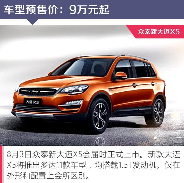 八月将上市新SUV 你的钱包准备好了吗？