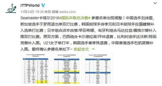 孔令辉一个草率决定，刘诗雯恐步郭跃后尘无缘东京