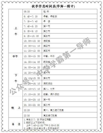 衡水中学作息时间表，和你孩子的高中到底有多大区别？