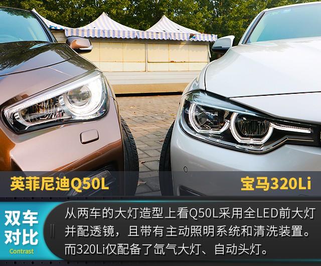 双方主力车型之间的对决 Q50L对比320Li