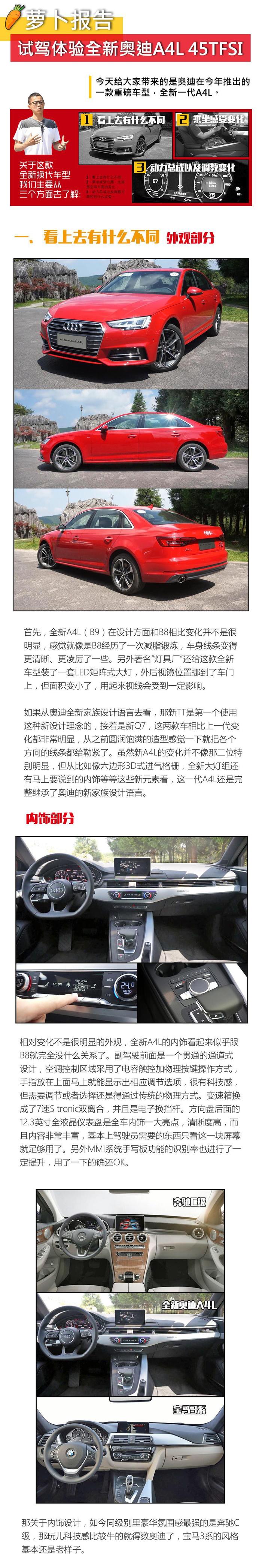 《萝卜报告》之试驾体验全新奥迪A4L 45TFSI