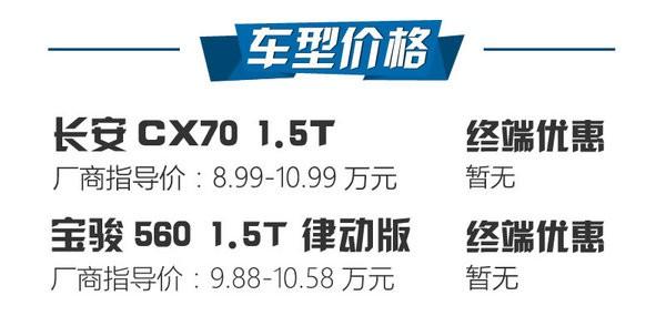 10万块买顶配 长安CX70/宝骏560哪个好？