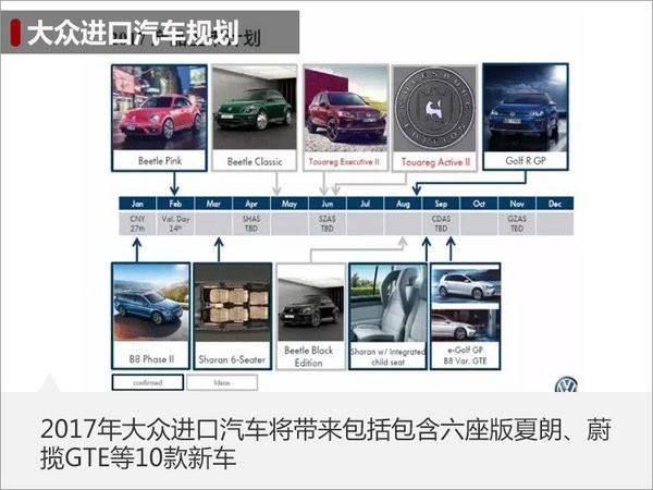 大众进口2017计划曝光 密集推10款新车