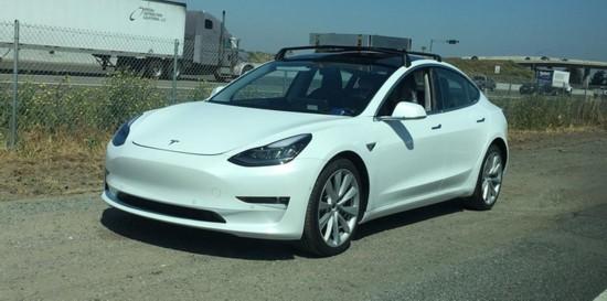 特斯拉Model 3多项参数曝光 续航346公里