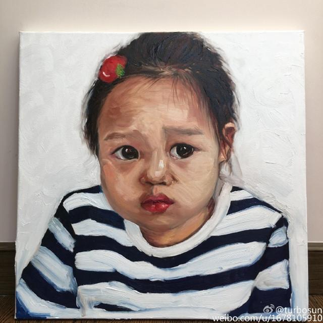 孙俪油画和孩子们的童趣画：才女名不虚传，画狗最像
