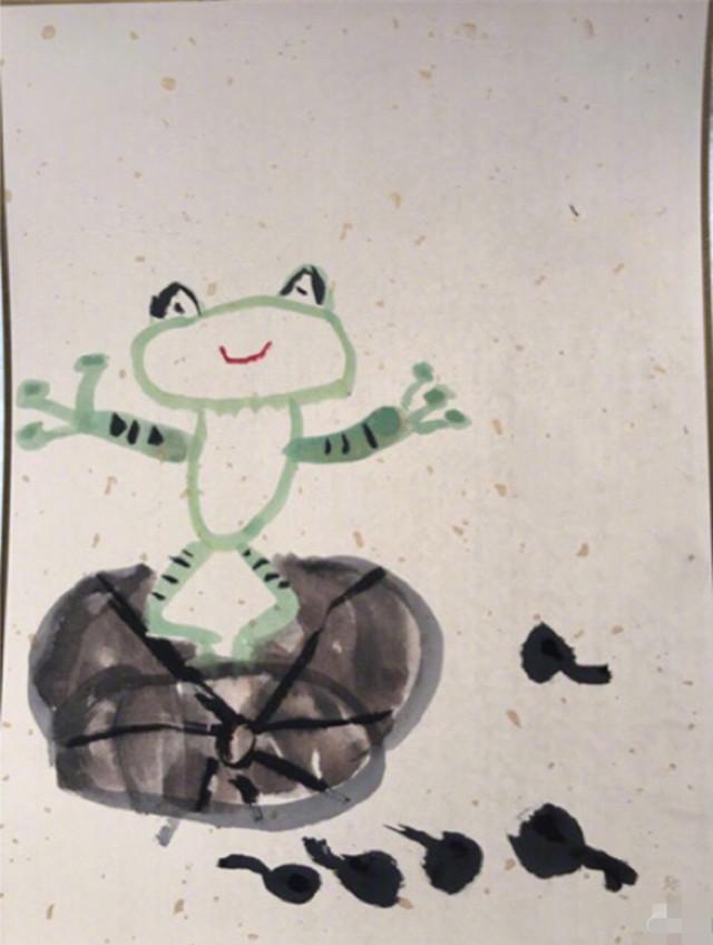 孙俪油画和孩子们的童趣画：才女名不虚传，画狗最像