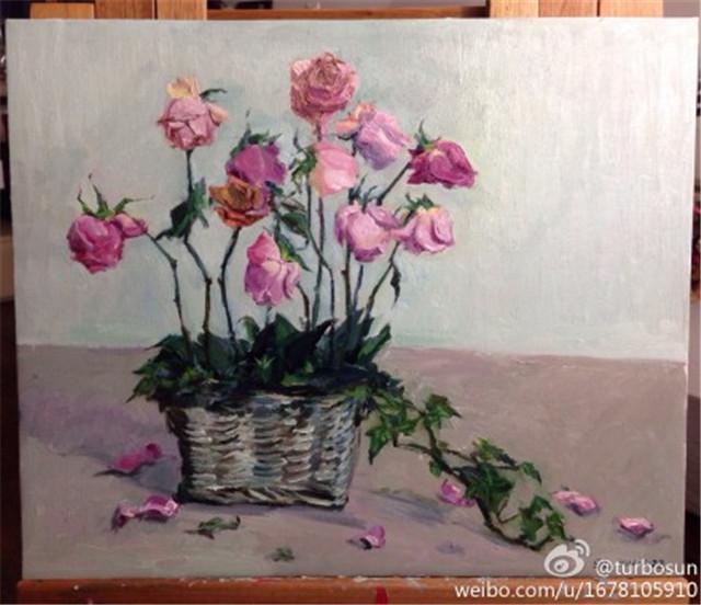 孙俪油画和孩子们的童趣画：才女名不虚传，画狗最像