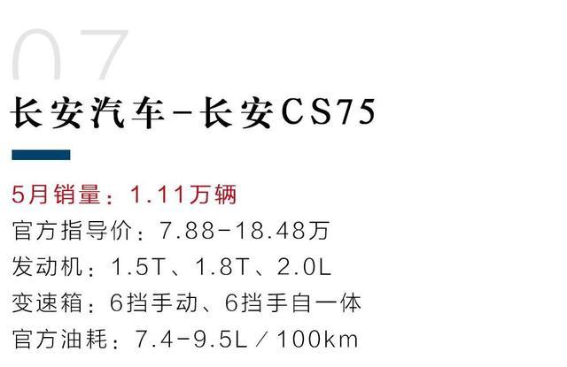 5月国产SUV销量前10，一款新车上市不久就杀入前三