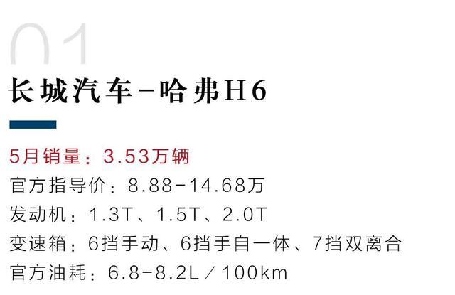 5月国产SUV销量前10，一款新车上市不久就杀入前三