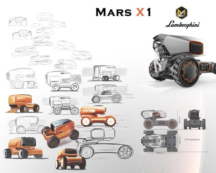 豪车也想征服外太空 兰博基尼设计火星车