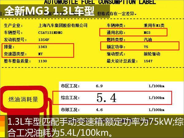 上汽名爵全新MG3即将上市 首搭自动变速箱