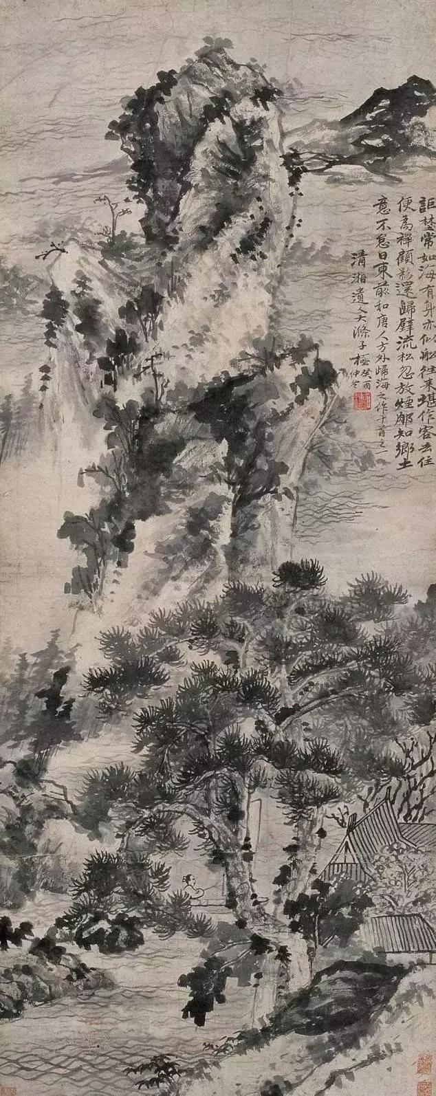 石涛传世水墨山水画集锦（高清大图）